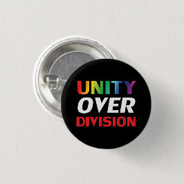 Bóton Redondo 2.54cm Unidade sobre Divisão - lgbtq, orgulho lgbt, preto