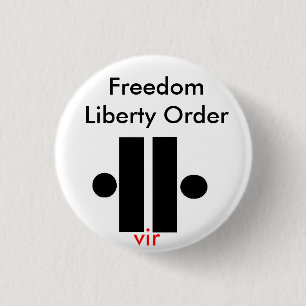 Bóton Redondo 2.54cm Unity5, ordem da liberdade da liberdade, vir