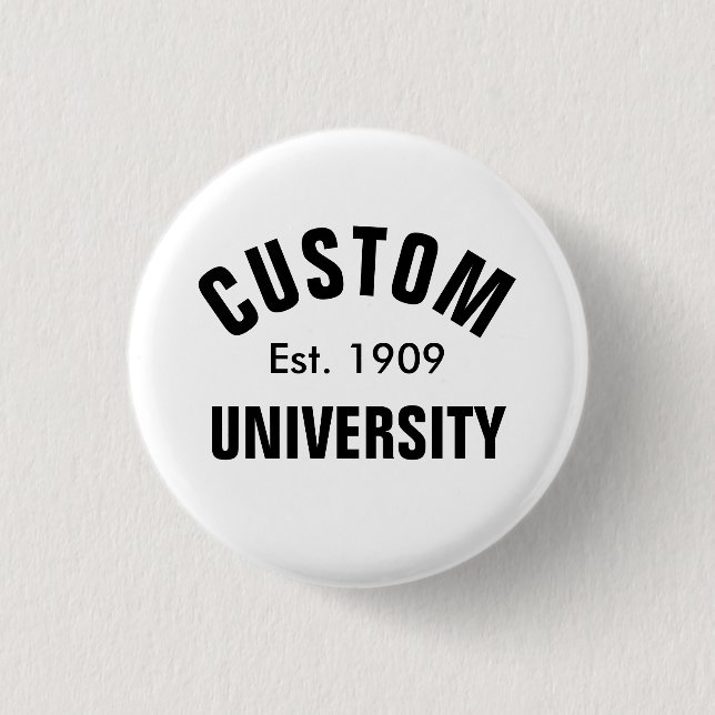 Bóton Redondo 2.54cm Universidade Personalizada Est. (Frente)
