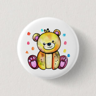 Bóton Redondo 2.54cm Ursinho Legal do Urso Justo Positivo