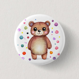Bóton Redondo 2.54cm Ursinho Legal do Urso Justo Positivo