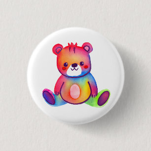 Bóton Redondo 2.54cm Ursinho Legal do Urso Justo Positivo
