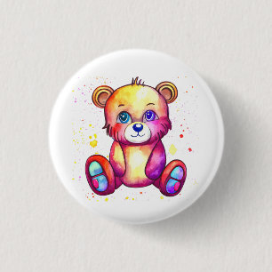 Bóton Redondo 2.54cm Ursinho Legal do Urso Justo Positivo