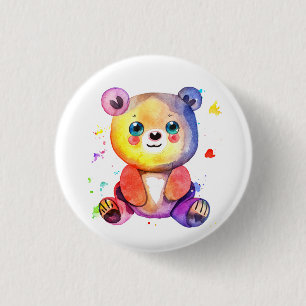 Bóton Redondo 2.54cm Ursinho Legal do Urso Justo Positivo