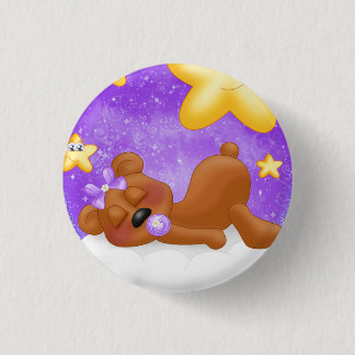 Bóton Redondo 2.54cm Urso roxo