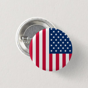 Bóton Redondo 2.54cm USA Flag Button American Flag Patriotic