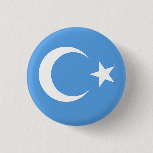 Bóton Redondo 2.54cm Uyghur/ East Turkestan Flag