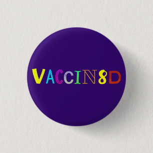 Bóton Redondo 2.54cm VACCIN8D (Multicolor e roxo)