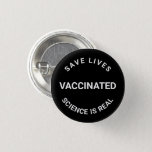 Bóton Redondo 2.54cm Vacinada, a ciência é real, salvar vidas botão de<br><div class="desc">Vacinada,  a ciência é real,  salva vidas,  botão</div>