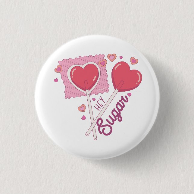 Bóton Redondo 2.54cm Valentine Ei Açúcar (Frente)
