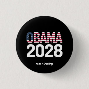 Bóton Redondo 2.54cm Vamos consertar isso, Obama para o Presidente 2028