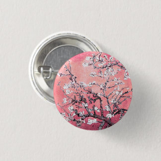 Bóton Redondo 2.54cm Van Gogh Almond Blossom cor-de-rosa