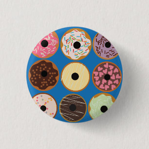 Bóton Redondo 2.54cm Variedades de Rosquinhas