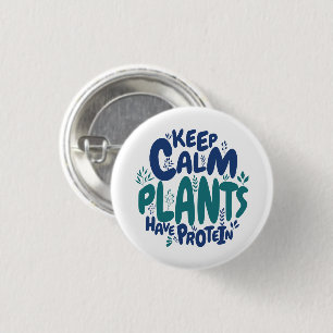 Bóton Redondo 2.54cm Vegan Mantém Plantas Calmas Diversão Vegetal De Pr
