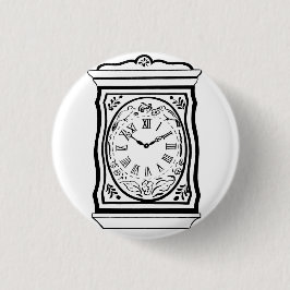 Bóton Redondo 2.54cm Velho Clockface.