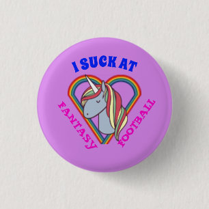 Bóton Redondo 2.54cm Vencido do futebol da fantasia