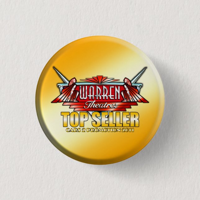 Bóton Redondo 2.54cm Vendas combinados dos carros (Frente)