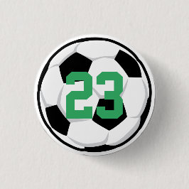 Bóton Redondo 2.54cm Ventilador da Equipe de Números do Jogador de Fute