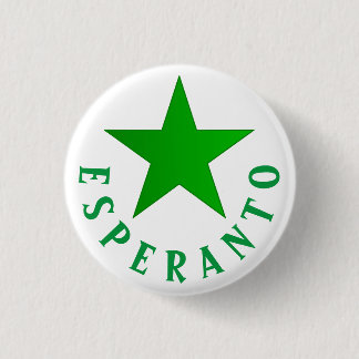 Bóton Redondo 2.54cm Verda Stelo (Estrela Esperanto)