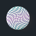 Bóton Redondo 2.54cm Verificação de Gradiente Azul Lilac Lilac Vermelho<br><div class="desc">Travesseiro de design com varejo perfeito em cores pastel,  cheio de vibrações do excelente. Padrão moderno de damas vermelhos. Este design psíquico retrô te leva para a terra maravilhosa. Verificações distorcidas em cores pastel. Verificações de espiral e de espiral,  padrão de pastel controlado</div>