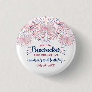 Bóton Redondo 2.54cm Vermelho, Branco e Dois! 4º Partido do segundo ani