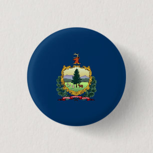 Bóton Redondo 2.54cm Vermont State Flag EUA