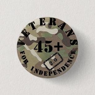 Bóton Redondo 2.54cm Veteranos para o crachá de Camo da independência