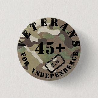 Bóton Redondo 2.54cm Veteranos para o crachá de Camo da independência