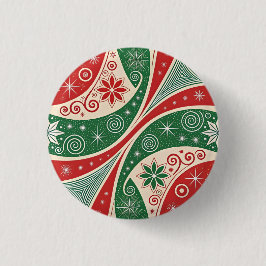 Bóton Redondo 2.54cm Vibrações de Natal