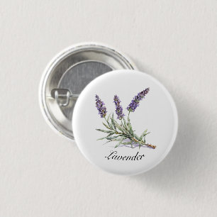 Bóton Redondo 2.54cm Vida Herbal: Lavanda, personalizável
