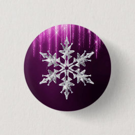 Bóton Redondo 2.54cm Vidro de Natal de Inverno Floco de Neve de Natal 