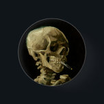 Bóton Redondo 2.54cm Vincent Van Gogh Skeleton com um cigarro em chamas<br><div class="desc">Vincent Van Gogh Skeleton com cigarro queimado Botão de arte</div>