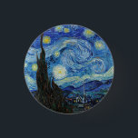 Bóton Redondo 2.54cm Vincent Van Gogh Starry Night Vintage Fine Art<br><div class="desc">Vincent Van Gogh Starry Night Vintage Botão de Arte Fina</div>