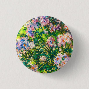 Bóton Redondo 2.54cm Vintage Flores bonito Ilustração Windflower