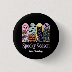 Bóton Redondo 2.54cm Vintage Halloween Horror Spooky Season Cute Creepy