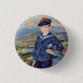 Bóton Redondo 2.54cm Vintage Pierre Auguste Renoir Sailor Boy