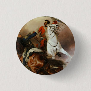 Bóton Redondo 2.54cm Vintage Richard Ansdell A Luta Pelo Padrão