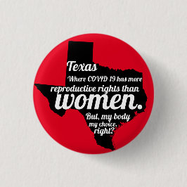 Bóton Redondo 2.54cm Vírus Feminista do Texas