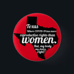 Bóton Redondo 2.54cm Vírus Feminista do Texas<br><div class="desc">Este botão é em resposta ao recente projeto de lei que coloca prêmios sobre as mulheres e remove nossos direitos, as mesmas pessoas que gritavam "meu corpo, minha escolha" sobre uma máscara não têm problema em controlar o corpo de uma mulher. Isto não está certo e precisa ser espalhado por...</div>