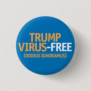 Bóton Redondo 2.54cm Vírus Livre Trump