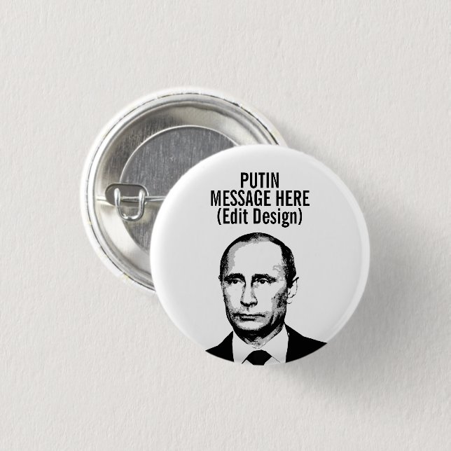 BÓTON REDONDO 2.54CM VLADIMIR PUTIN PERSONALIZADO (Frente & Verso)