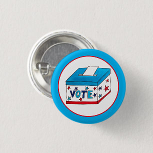 Bóton Redondo 2.54cm VOTAÇÃO Dia da Eleição nos EUA Votação Caixa de Vo