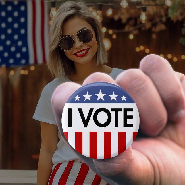 Bóton Redondo 2.54cm Votação Eleição 2024 Presidente dos EUA (Criador carregado)
