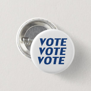 Bóton Redondo 2.54cm votação: votação - Livro Branco azul / Botão