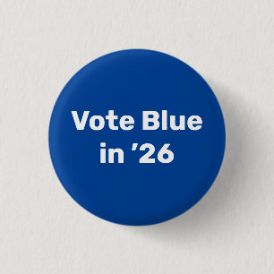 Bóton Redondo 2.54cm Vote Blue em 2026