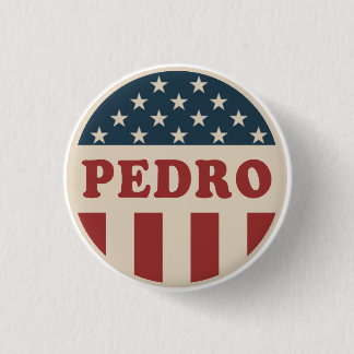 Bóton Redondo 2.54cm Vote no Pedro Clássico Retro Botão de Eleitor Amer