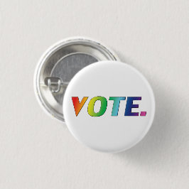 Bóton Redondo 2.54cm "Vote" Orgulho lgbtq cores lgbt -