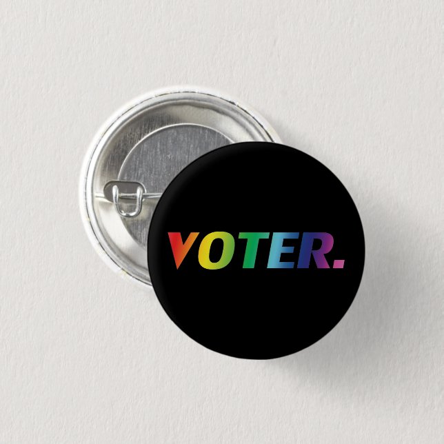 Bóton Redondo 2.54cm "Voter" Orgulho lgbtq cores lgbt - (Frente & Verso)