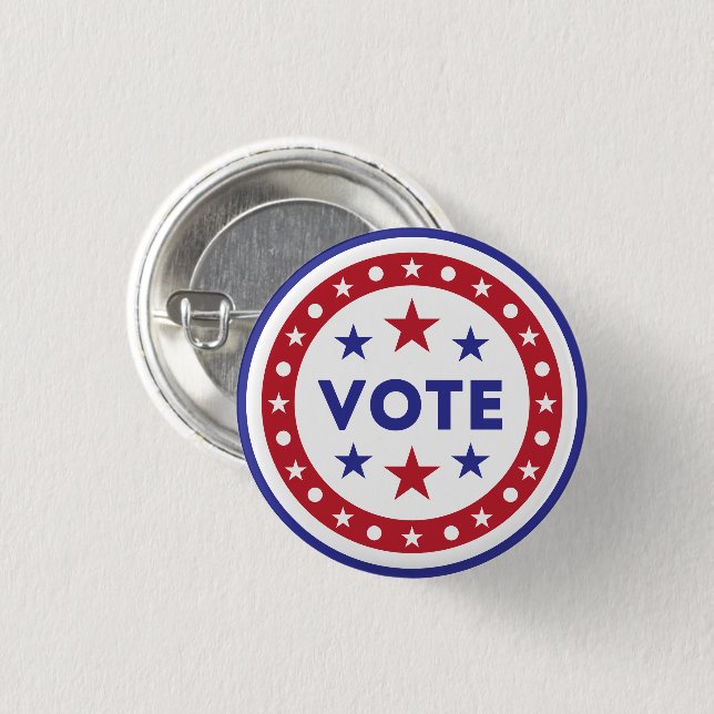 Bóton Redondo 2.54cm Voto de Bandeira Americana Patriótica (Frente & Verso)