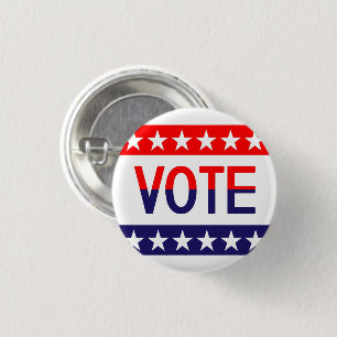 Bóton Redondo 2.54cm Voto na Bandeira Patriótica Americana